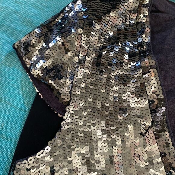 Jennifer Lopez Sequin Cropped Bolero Jacket Women's L Short Sleeve Party Evening - Picture 3 of 7